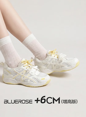 网面透气薄款德训鞋女鞋夏季黄色厚底内增高超火轻便软底休闲鞋