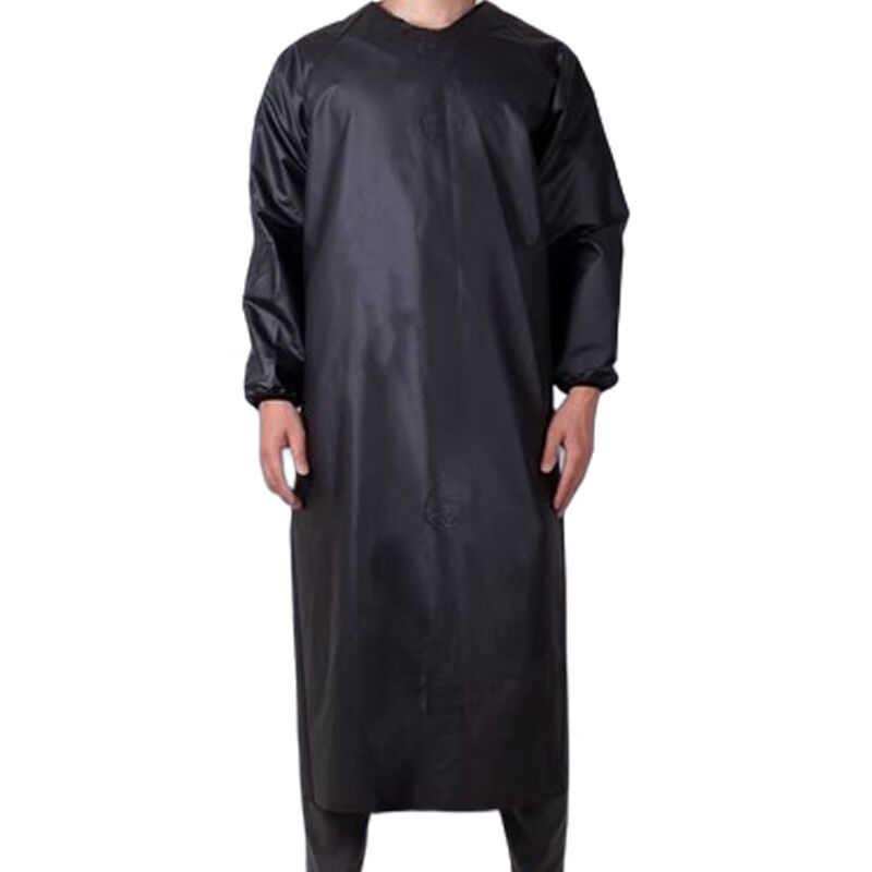 屹选工品罩衣防水防油加长水产专用工作服单位:件黑色牛筋图层长