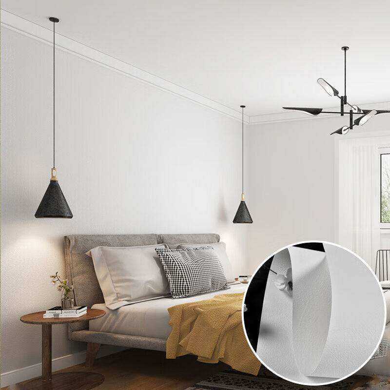 墙贴自粘墙纸墙壁贴纸防水防潮卧室温馨PVC背景装饰白色0.45*