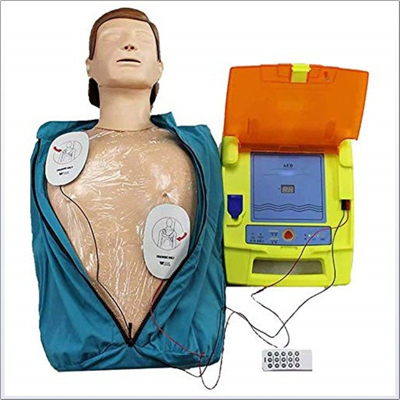 AED自动体外模拟除颤仪与心肺复苏模拟人训练组合CPR与AED二合一