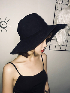 明星同款渔夫帽大檐帽子女夏韩版盆帽日系文艺ulzzang防晒遮阳帽