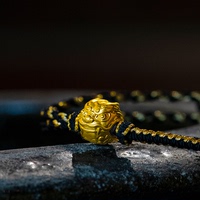 金米黄金龙年生肖转运珠情侣手链金龙呈祥护佑足金龙头手串路路通