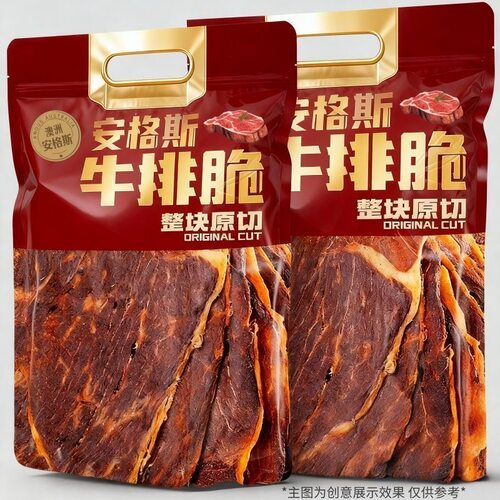 整片原切【高蛋白】安格斯牛排脆