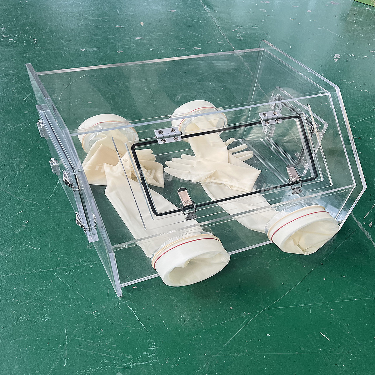 透明亚克力真空手套箱实验室氮气密闭隔离防尘惰性气体定制加工