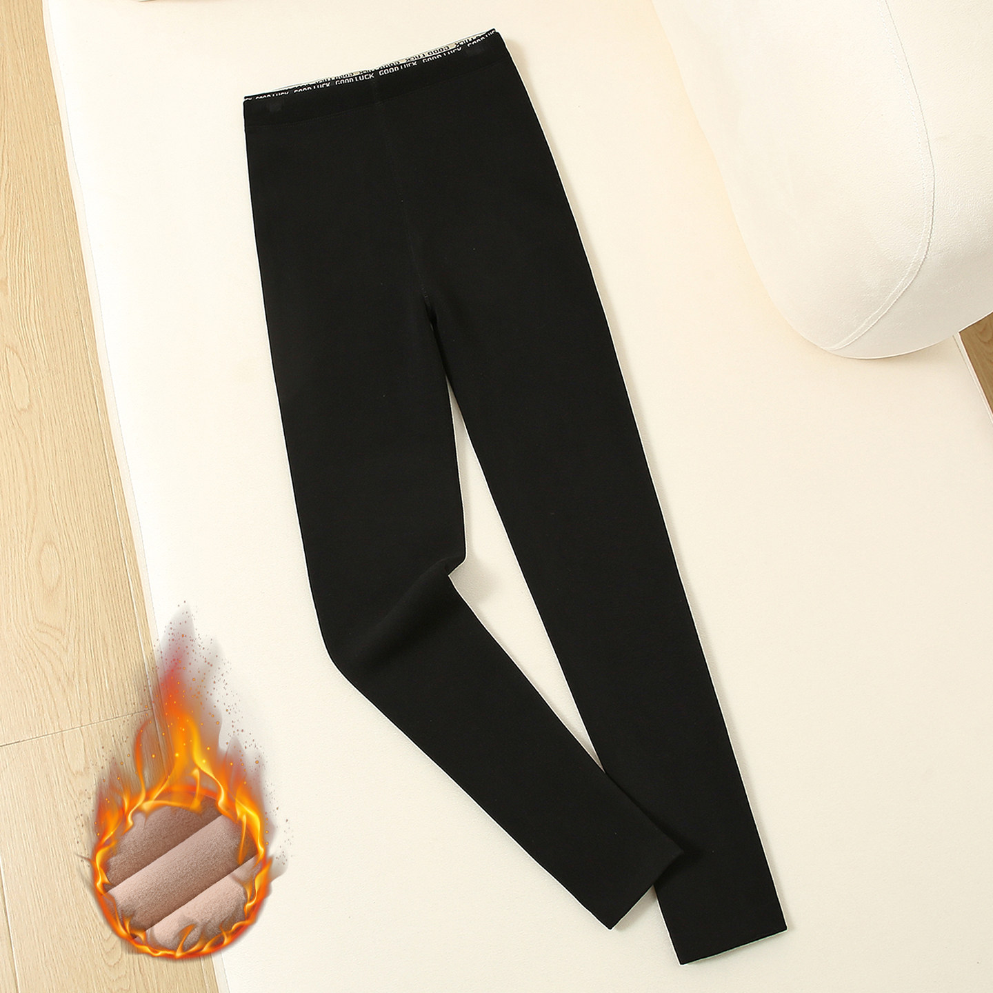 黑色高腰提臀打底裤女加厚保暖显瘦紧身弹力长裤外穿鲨鱼裤小脚裤