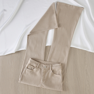 it :CHOCOOLATE「四面弹」微喇牛仔裤女高腰修身显瘦弹力喇叭裤子