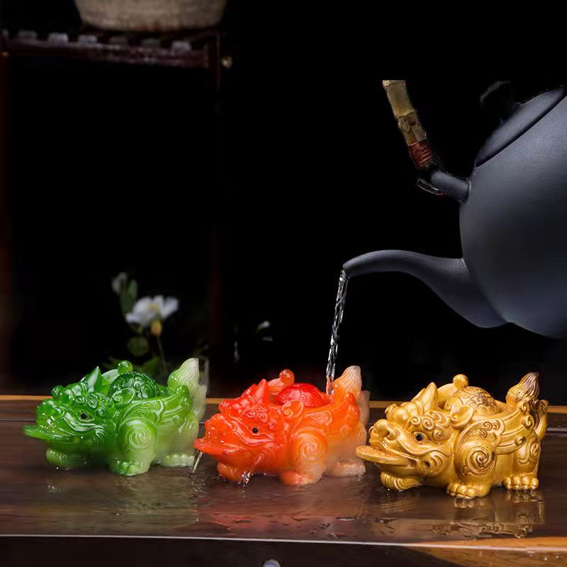 静之自然变色茶宠招财貔貅摆件