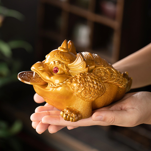 创意精品变色茶宠将军蟾摆件茶盘功夫茶具配件招财金蟾蟾蜍茶宠物