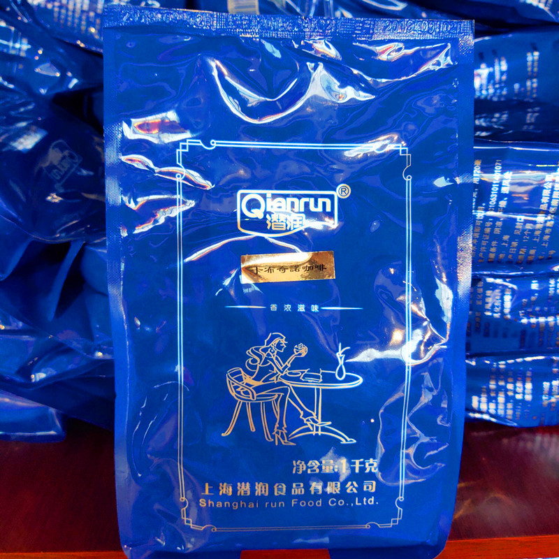 潜润卡布奇诺咖啡 三合一速溶咖啡粉 正品商用冲饮1000g袋装 包邮
