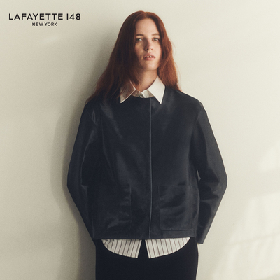 LAFAYETTE148/拉飞逸胎牛皮H型皮毛一体外套