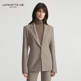 LAFAYETTE148 夹克 拉飞逸羊毛弹力斜纹呢单扣西装
