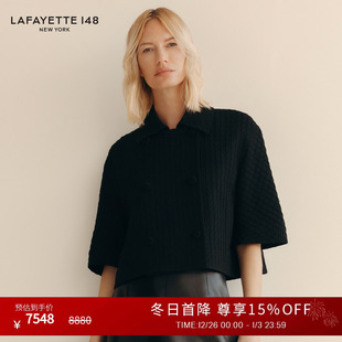 拉飞逸花呢格纹提花箱型短款 LAFAYETTE148 外套 25秋冬新款