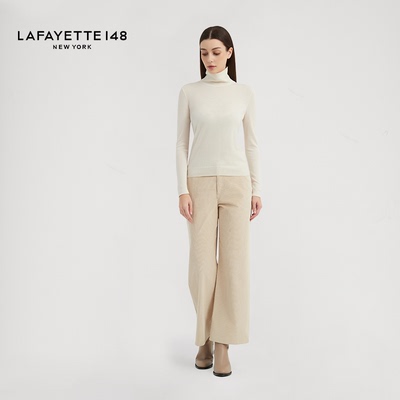 LAFAYETTE148/拉飞逸轻薄立领羊绒针织上衣