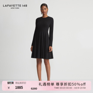 连衣裙 外缝拼接圆领长袖 LAFAYETTE148 拉飞逸
