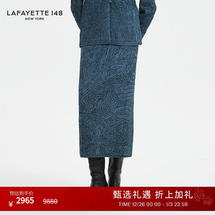 LAFAYETTE148 重工织带绣花铅笔半裙 拉飞逸