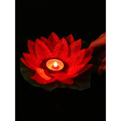 2025新款莲花灯中秋节祝福孔明灯许愿灯安全型漂流莲花河灯道具