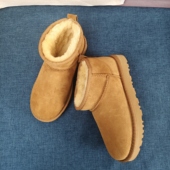 保暖加厚短靴真皮防寒女棉鞋 u家商场同款 羊皮毛一体雪地靴女冬季