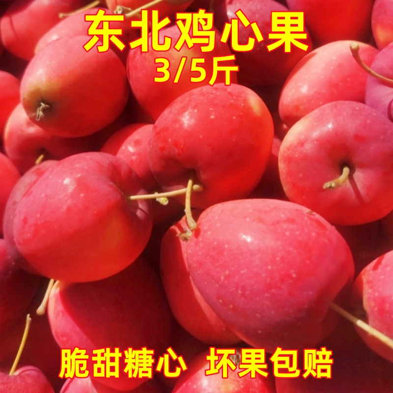 东北鸡心果新鲜沙果脆甜糖心小苹果香妃香槟果农家直销锦绣海棠果
