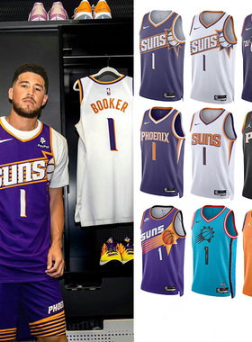 正品耐克NIKE太阳1号德文布克篮球球衣sw球迷版速干运动背心