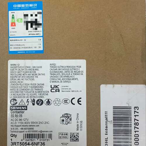 可维修低压接触器3RT5054-6NF36 正品西门子 1600议价