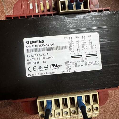 可维修隔离变压器 4AM6142-8DD40-0FA0，1.议价