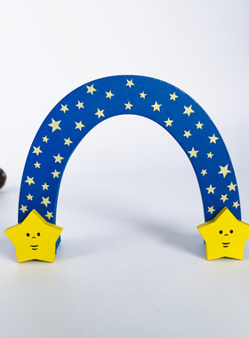 ZAKKA日式七夕星星拱门情人节招福织女猫牛郎猫熊猫工艺品小摆件