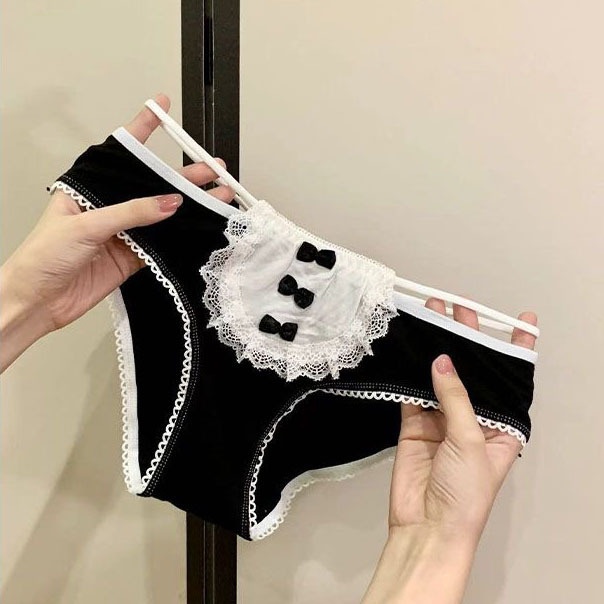 hom甜妹嫩萝* 原创可爱jk甜美冬季蕾丝边纯欲蝴蝶结内裤2025新款
