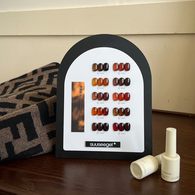 束色琥珀玳瑁甲油胶套装焦糖秋冬