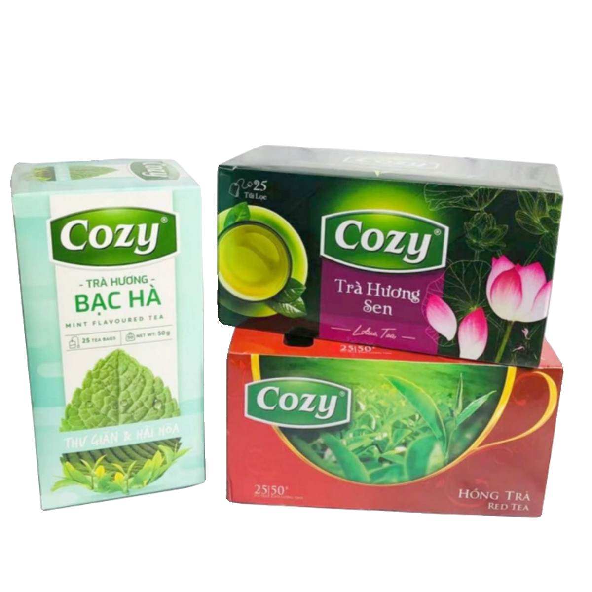 越南代购Cozy绿茶红茶荷花绿茶薄荷绿茶