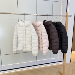 收腰连帽90白鹅绒排骨羽绒服女2025冬季新款巨显瘦冬装加厚外套