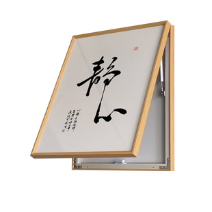 新中式电表箱装饰画免打孔餐厅竖版配电箱盖板电闸箱遮挡竖款挂画