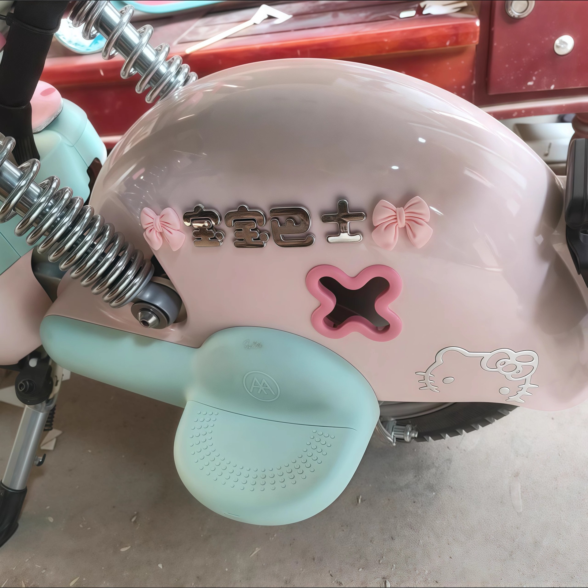 宝宝巴士蝴蝶结立体车尾贴