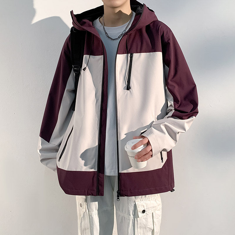 2023春秋季新款外套男士韩版潮流帅气运动夹克休闲上衣服潮牌褂子