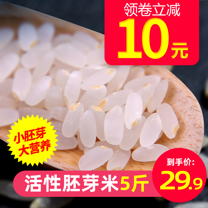 五常胚芽米营养大米5斤粥米五常活性胚芽米糙米新米粳米全胚芽米