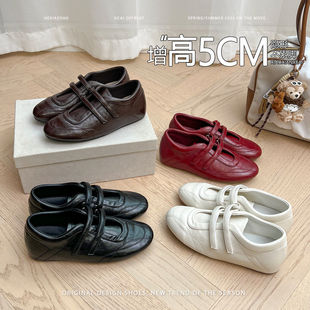 魔术贴玛丽珍皮鞋 保龄球鞋 女早春新款 韩国小众设计感机能风芭蕾鞋