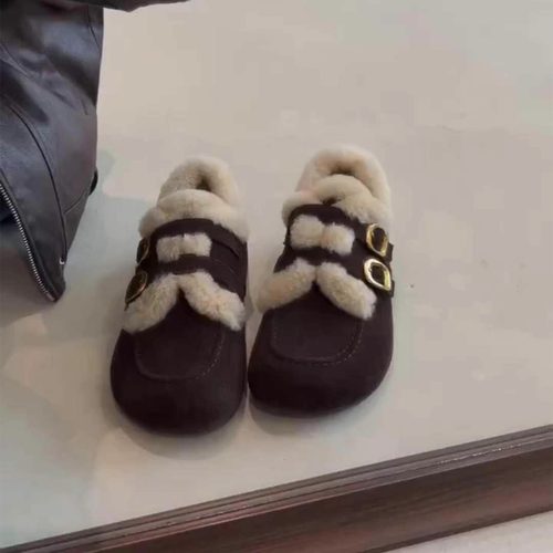 内增高毛毛鞋女2025冬季新款棉鞋