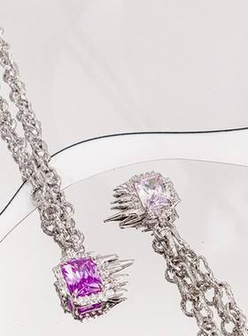 液化甜食宝石系列糖纸锁链项链