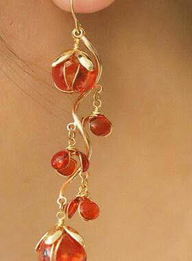 【鹦鹉梨推荐】灵扬手作繁花系列耳环原创小众独特设计感集合耳饰