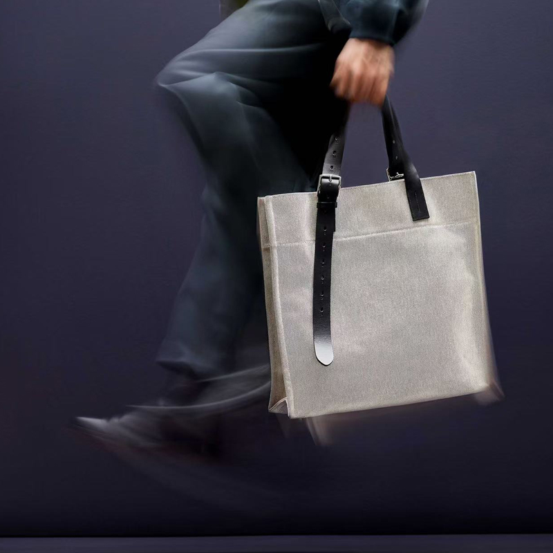 h家奢侈品女士肩背高端牛皮帆布大容量通勤ETRIVIERE购物男手提包