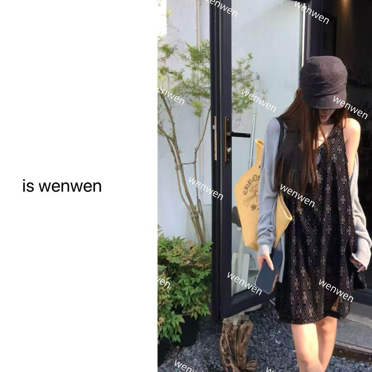 气质时尚丝绒吊带连衣裙