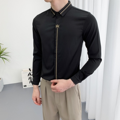 冬季KTV酒吧少爷服装男服务员工作服男女服务员制服衬衫logo定制