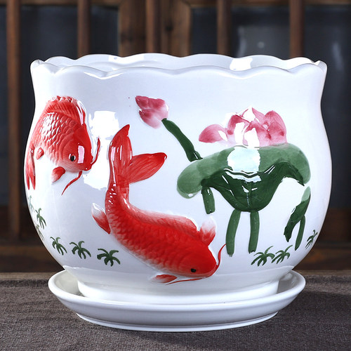 花盆陶瓷特价清仓托盘创意