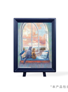 3D-JP迷你拼图150片桌面装饰摆件LucieBilodeau享受窗外风景P1402