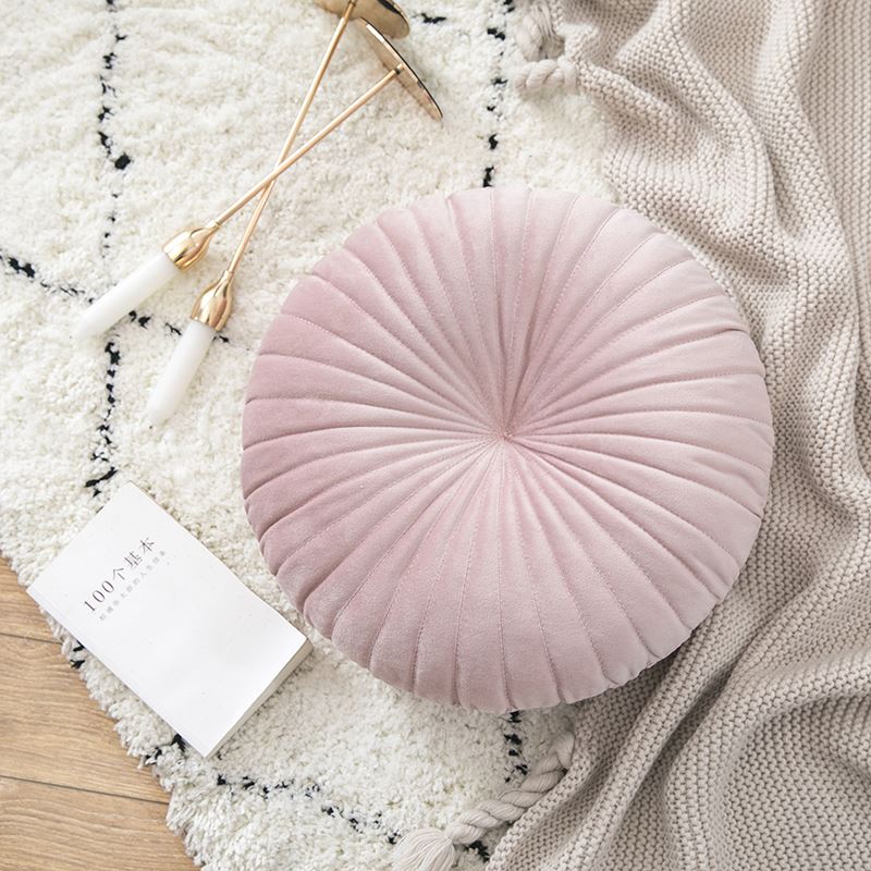 Round Pink ins new pattern Northern Europe Pumpkin sofa Cushion blue Pillow Open House Soft loading Pillows velvetin the Home Fabric , Pillow/Pillow  category - from Buy2taobao.com to provide professional Taobao agent buy service