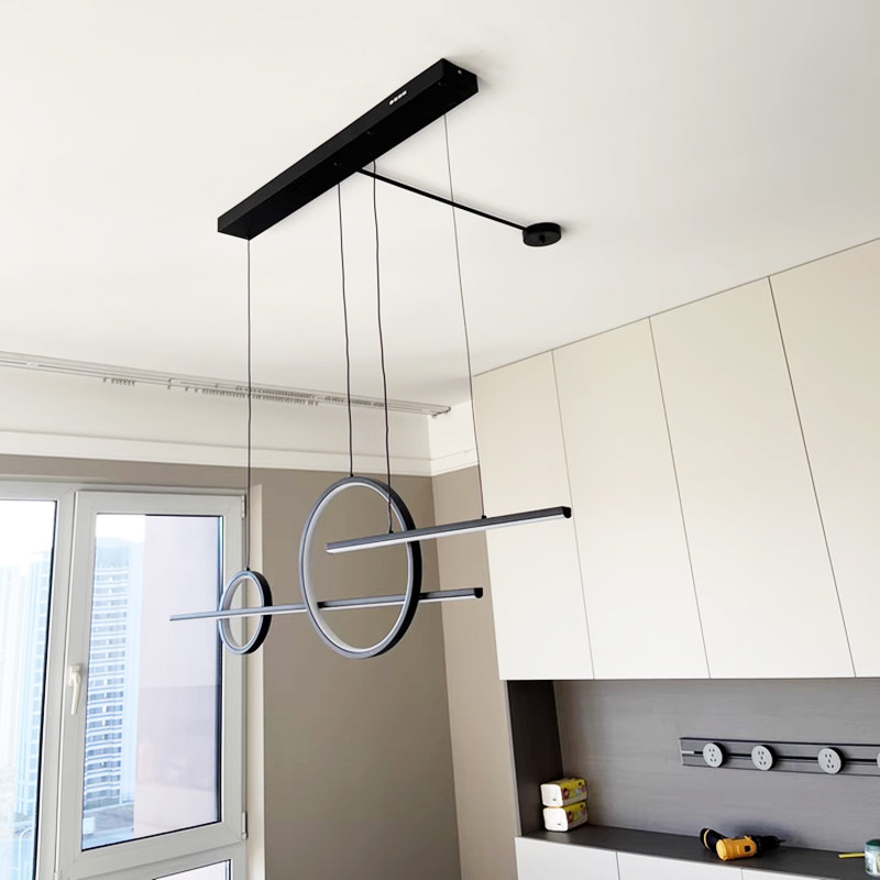 灯具移位器改位神器餐厅吊灯DIY配件换位免开槽长条座可移式吊灯