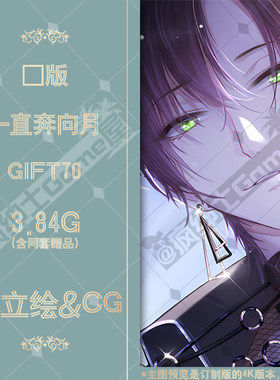一直奔向月CG卡牌游戏立绘偶像明星人物素材 Moon&Star背景GIFT70