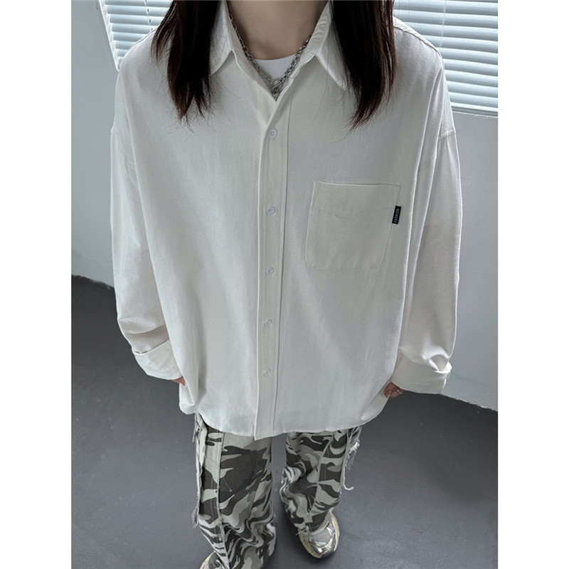 秋上新复古宽松水洗纯棉长袖衬衫501-2-CS1010-P58控75,男装衬衫,星座501-2