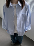 全棉条纹刺绣衬衫501-2-CS1012-P58控78，男装衬衫，星座501-2