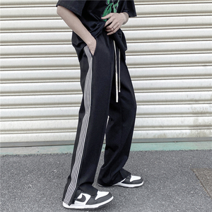 侧边条织带拉链开叉休闲裤501-2-KZ105-P45图片