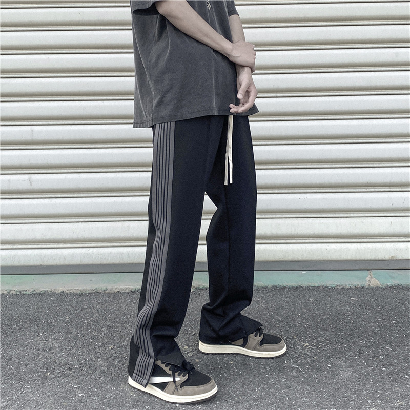 夏季侧边条拉链开叉休闲裤501-2-KZ105-P45图片